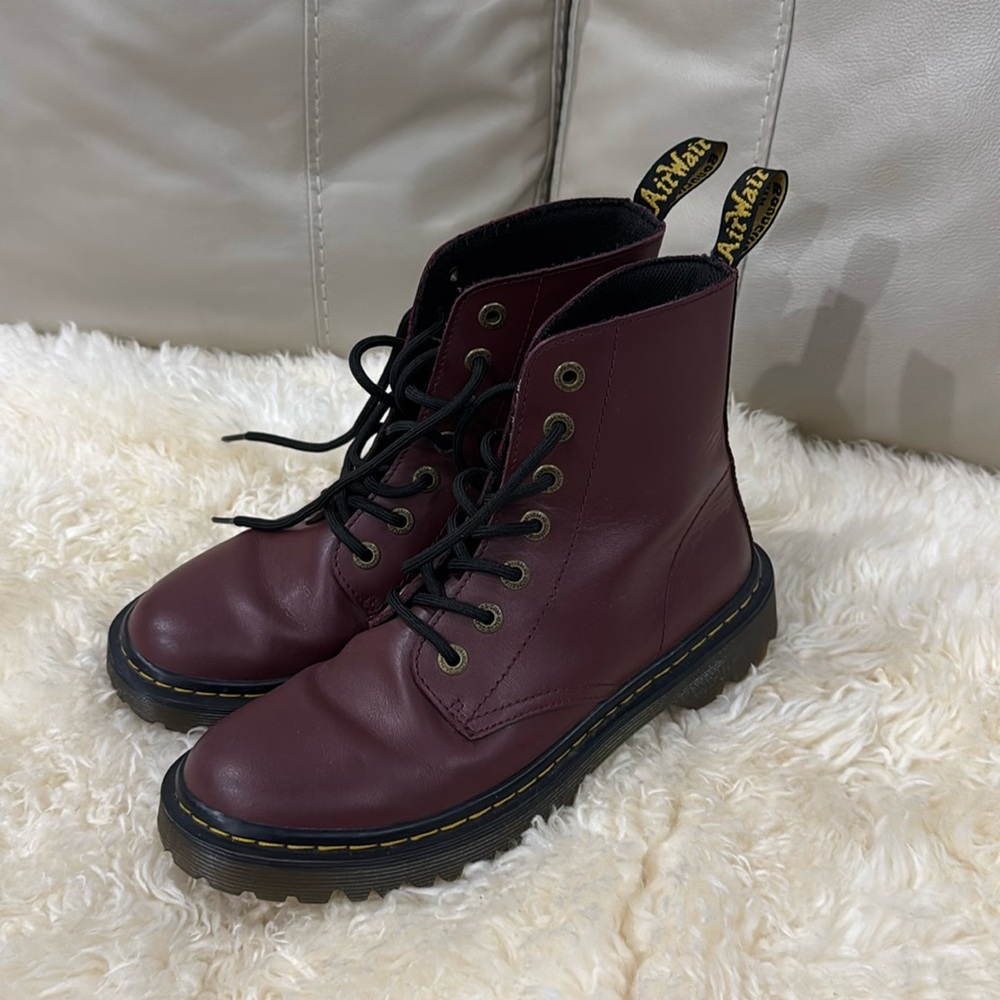 Doc Marten Luana boots in maroon